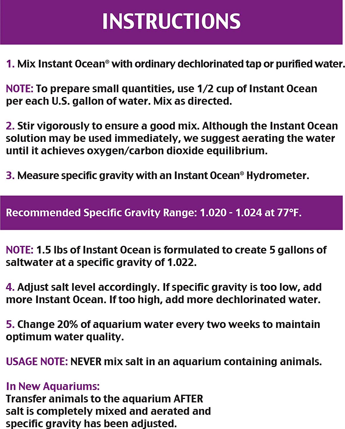 Instant Ocean Marine Sea Salt