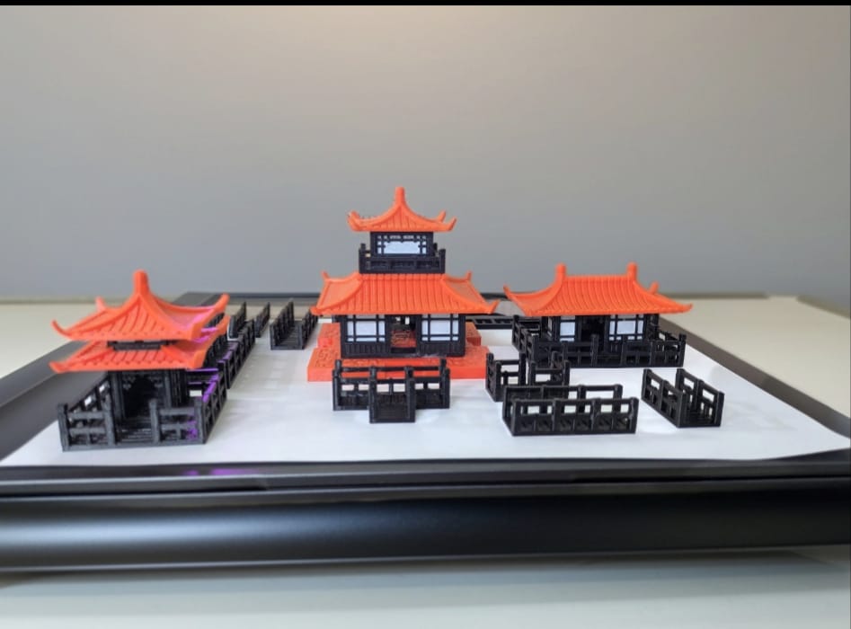 3D DIY Japanese Pagoda Aquarium Ornament Set