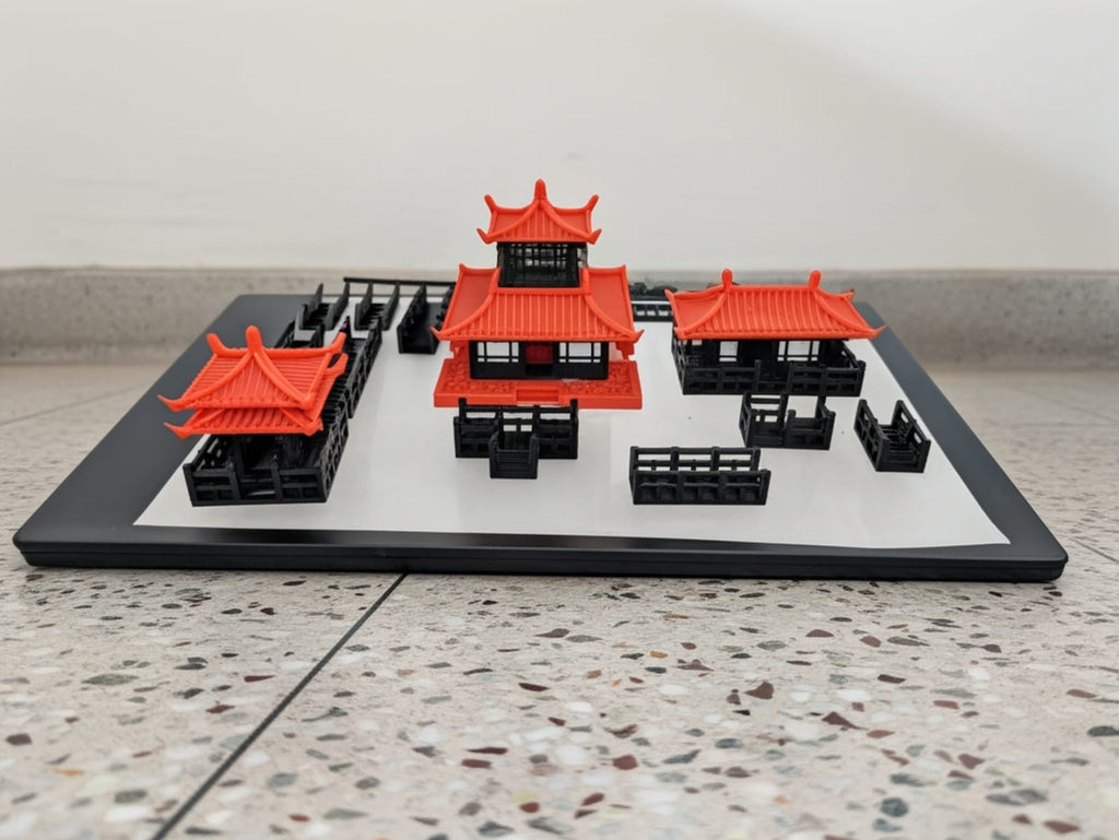 3D DIY Japanese Pagoda Aquarium Ornament Set