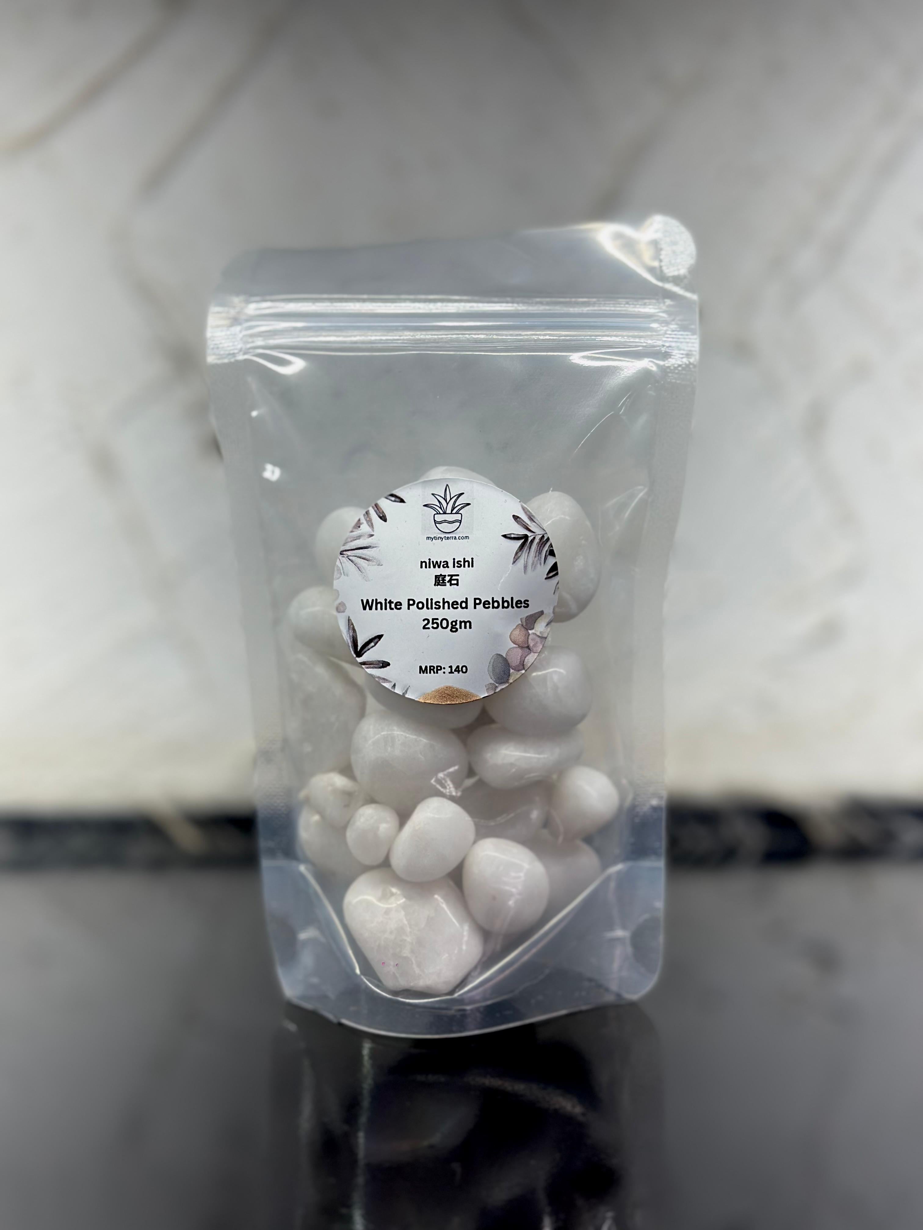 Niwa-ishi (庭石) – White Polished Pebbles 250g