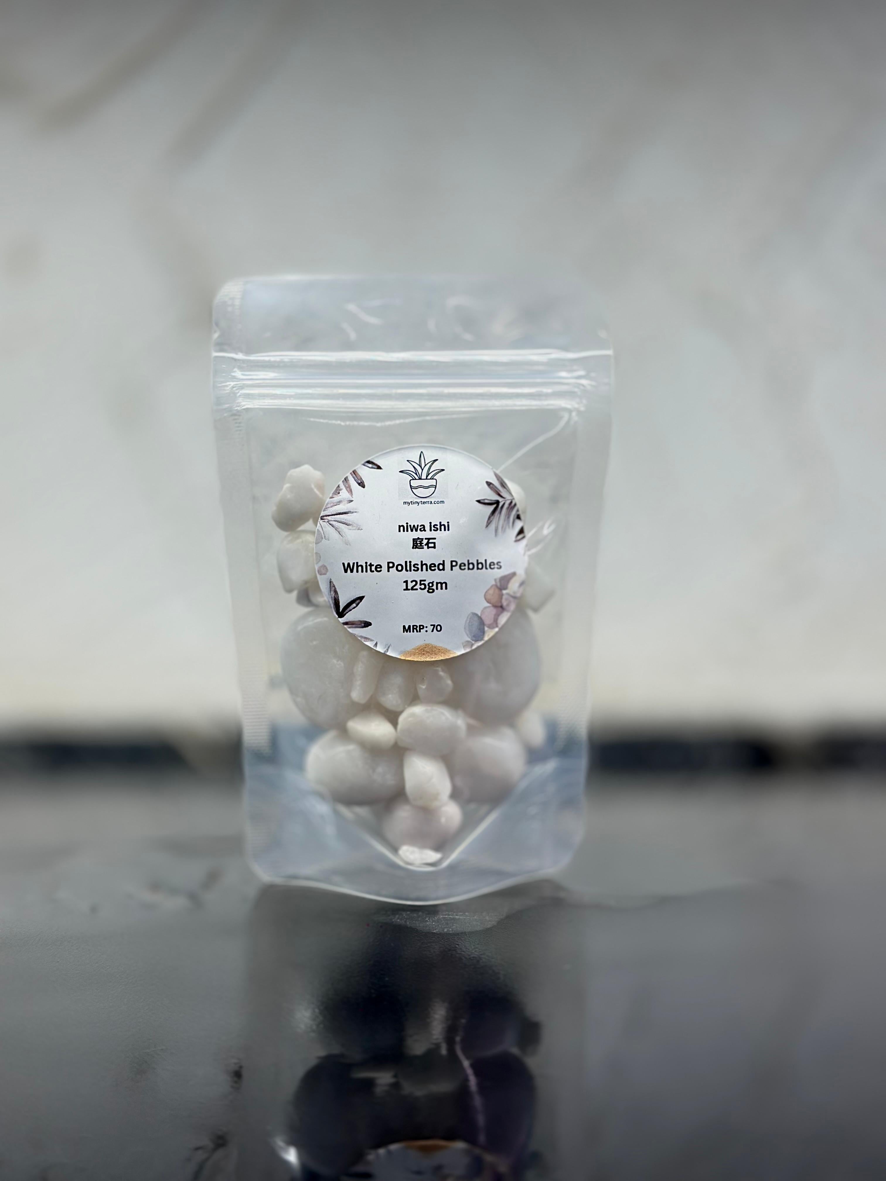 Niwa-ishi (庭石) – White Polished Pebbles 125g