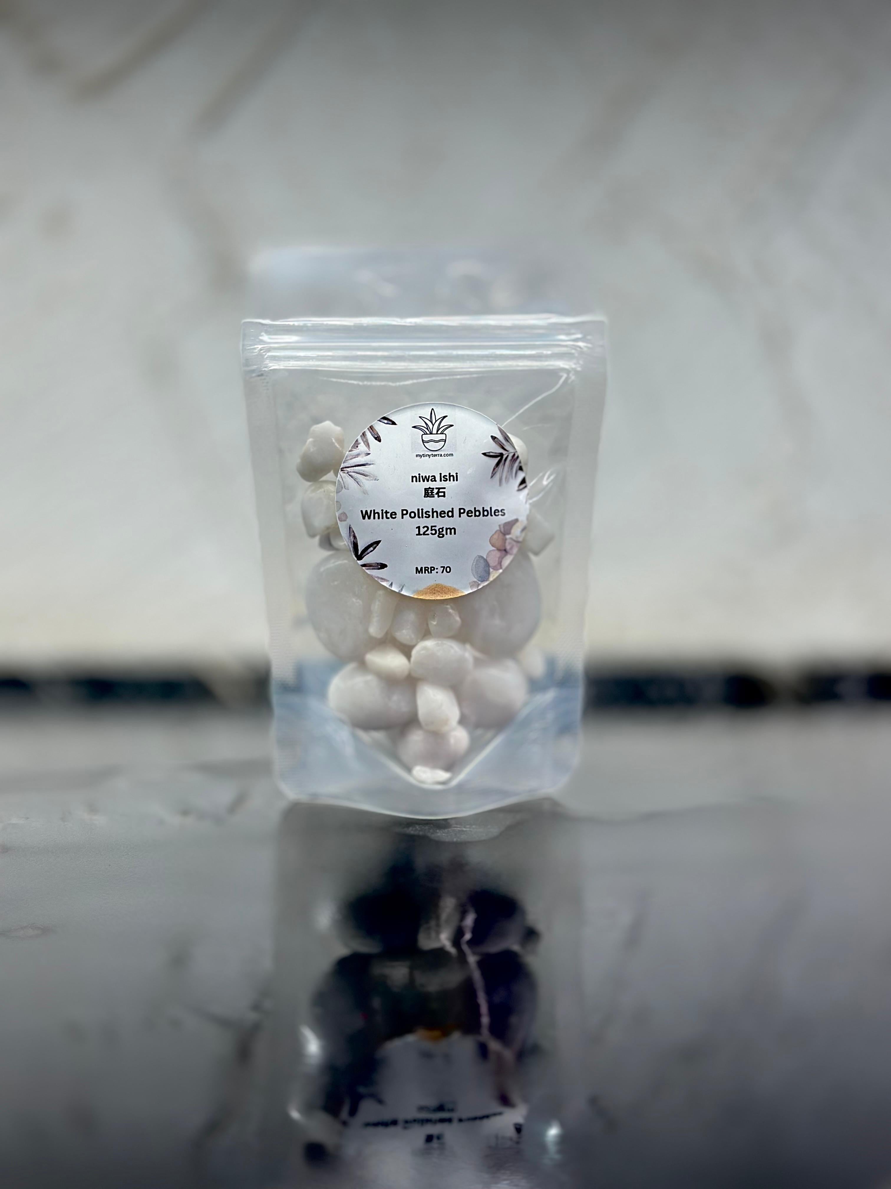 Niwa-ishi (庭石) – White Polished Pebbles 125g