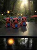 3D Red and Blue Dragon (Small) - Single
