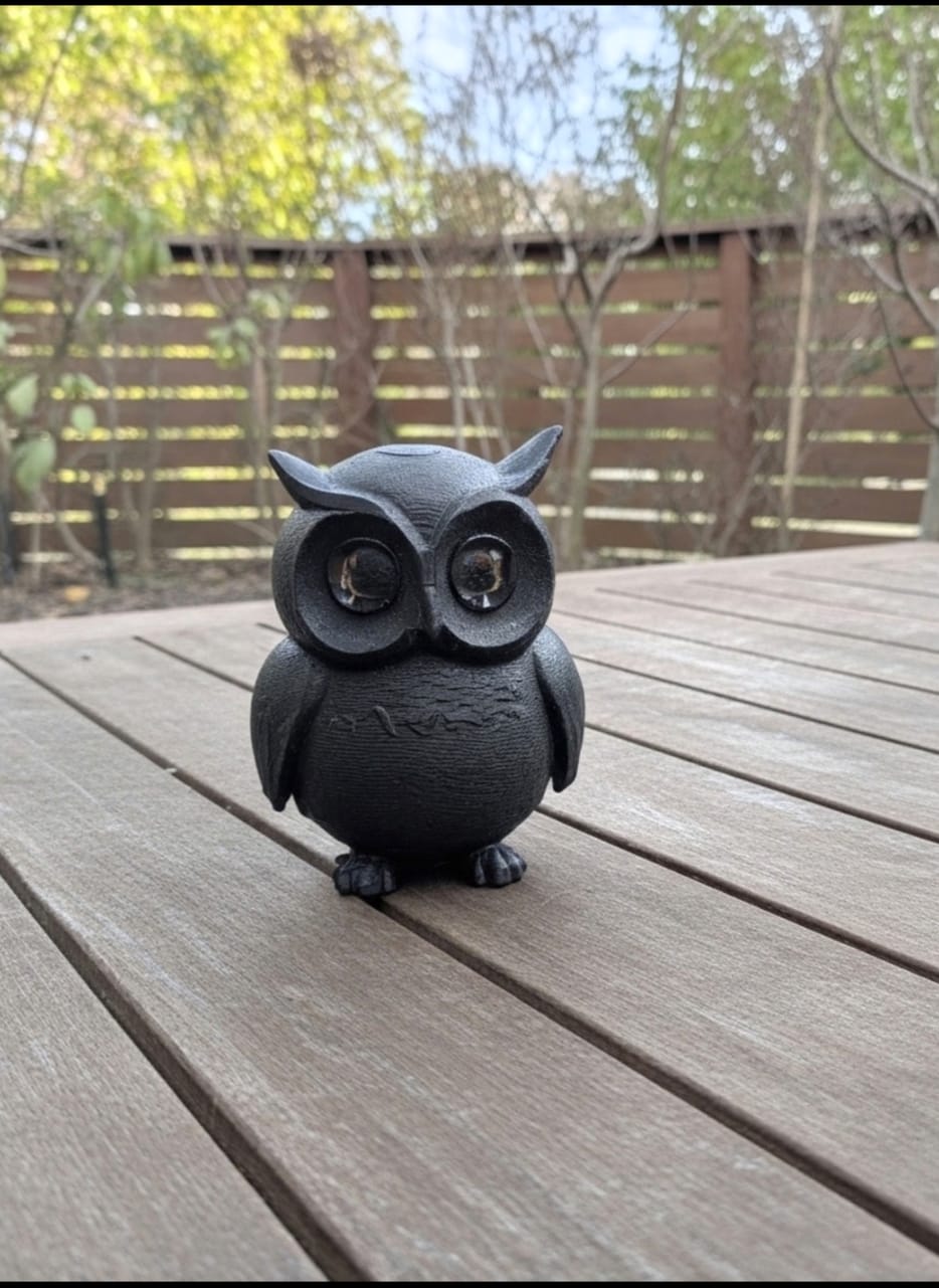 3D Black Owl (Small) - Single